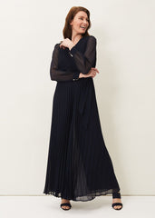 Phoebe Pleated Jumpsuit - Navy