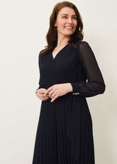 Phoebe Pleated Jumpsuit - Navy