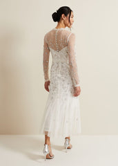Annie Embellished Wedding Dress - Ivory