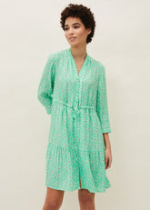 Diana Floral Swing Dress - Green