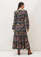 Matilda Floral Midaxi Dress - Forest