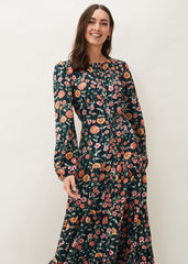 Matilda Floral Midaxi Dress - Forest