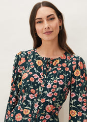Matilda Floral Midaxi Dress - Forest