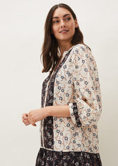 Buttercup Floral Dress - Cream/Black
