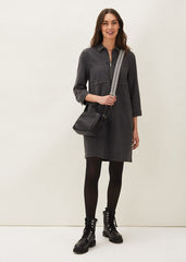 Kirsty Zip Dress - Grey