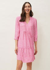Penele Swing Dress - Pink/Ivory