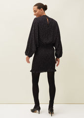 Becca Spot Print Dress - Black/Ivory