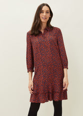Penele Animal Print Dress - Spice/Ink