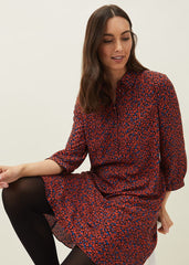 Penele Animal Print Dress - Spice/Ink