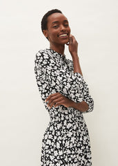 Phillipa Floral Midaxi Dress - Black/Nude