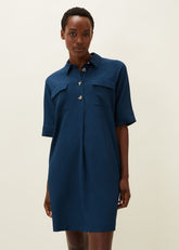 Faye Textured Tunic Dress - Teal