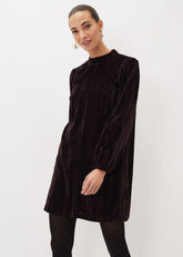 Jacinda Velvet Shift Dress - Aubergine