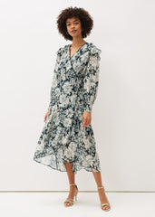 Indiana Floral Tiered Dress - Pine