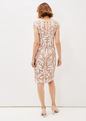 Anastasia Tapework Lace Dress - Antique Rose