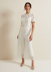 Amaliah Lace Jumpsuit - Ivory