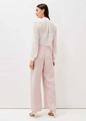 Mindy Wide Leg Jumpsuit - Ivory/Antique Rose