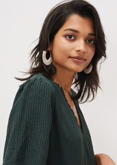 Likita Textured Swing Dress - Green