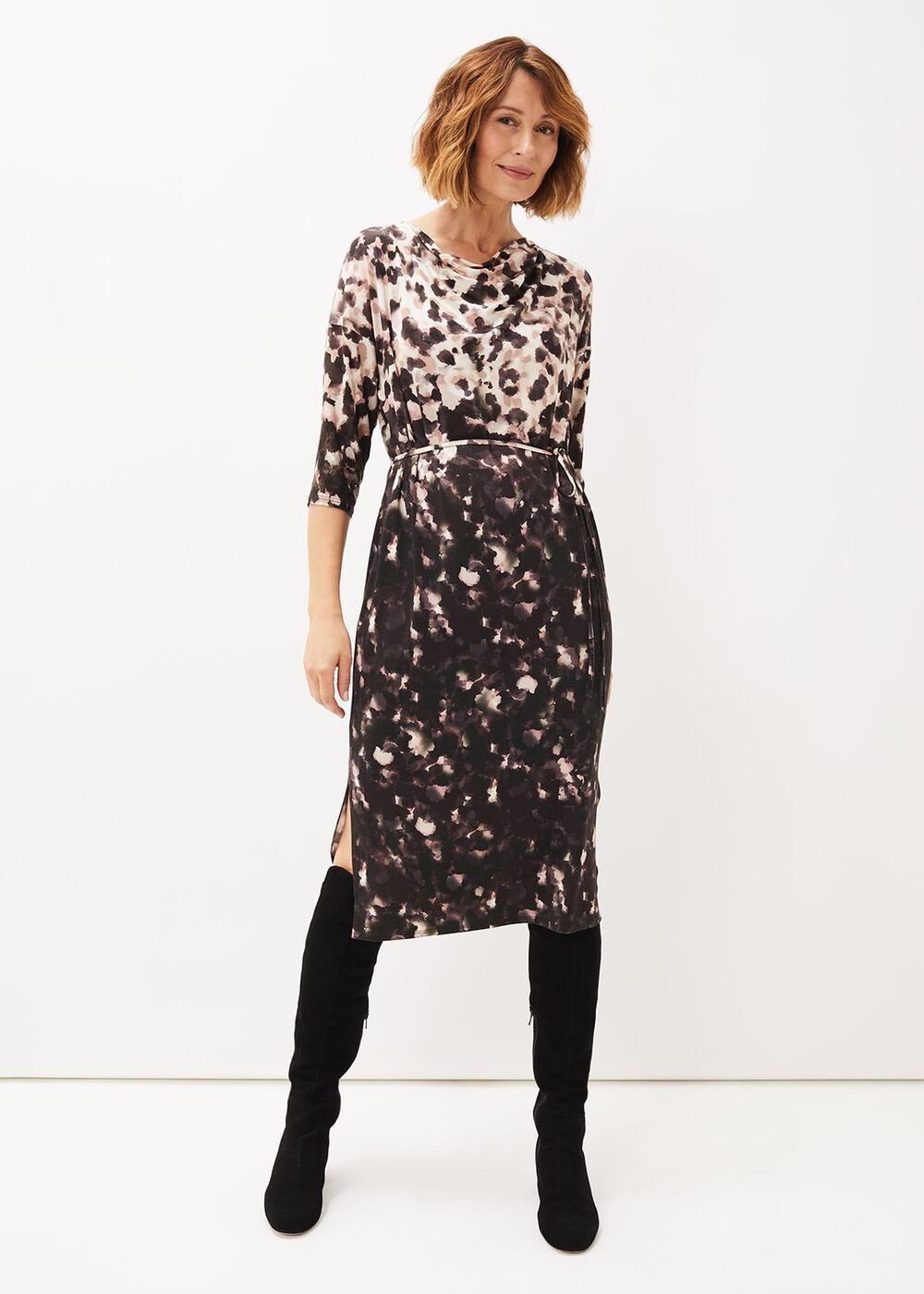 Corrie Abstract Spot Print Dress - Multi-Coloured