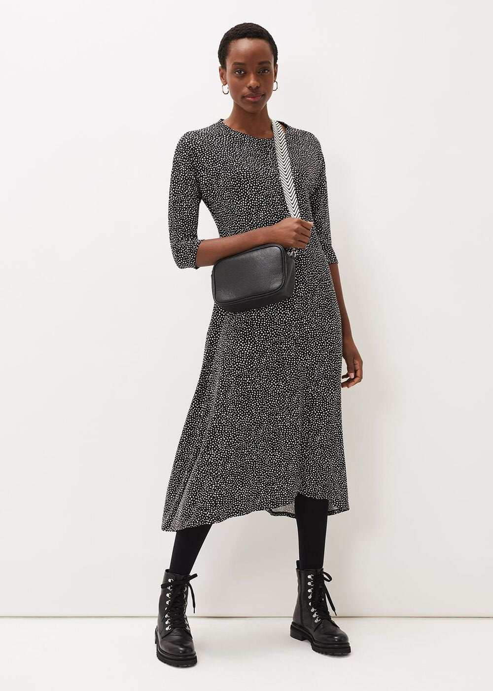 Paris Spot Print Dress - Multi-Coloured