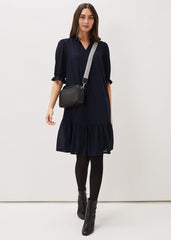 Aerin Textured Swing Dress - Navy