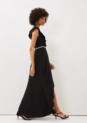 Patsie Elipse Hem Maxi Dress - Black