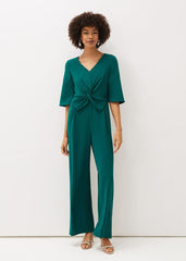 Layla Bow Jumpsuit - Emerald