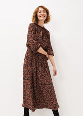 Phillipa Floral Midaxi Dress - Black/Tan