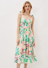 Joyce Printed Fit & Flare Dress - Ivory/Multi