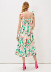 Joyce Printed Fit & Flare Dress - Ivory/Multi