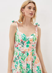 Joyce Printed Fit & Flare Dress - Ivory/Multi