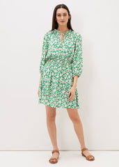 Phillipa Swing Dress - Green/Ivory