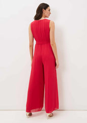 Clarabella Wide Leg Jumpsuit - Lipstick