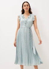 Carmella Pleated Dress - Pale Sage