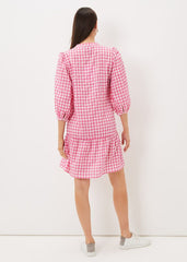 Oona Gingham Swing Dress - Pink/Ivory