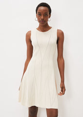 Jaya Stitch Detail Dress - Buttermilk