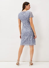 Bea Embroidered Dress - Arctic Blue