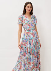 Cleo Floral Midaxi Dress - Cherry/Multi