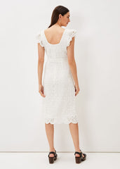 Tamari Crochet Knit Dress - Ivory
