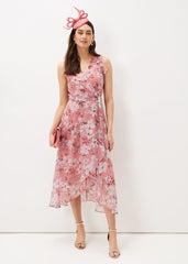 Rubith Floral Midi Dress - Pink/Multi