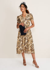Floriana Shimmer Dress - Gold/Multi