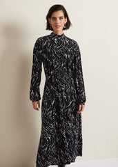 Anamaria Midi Dress - Charcoal Multi