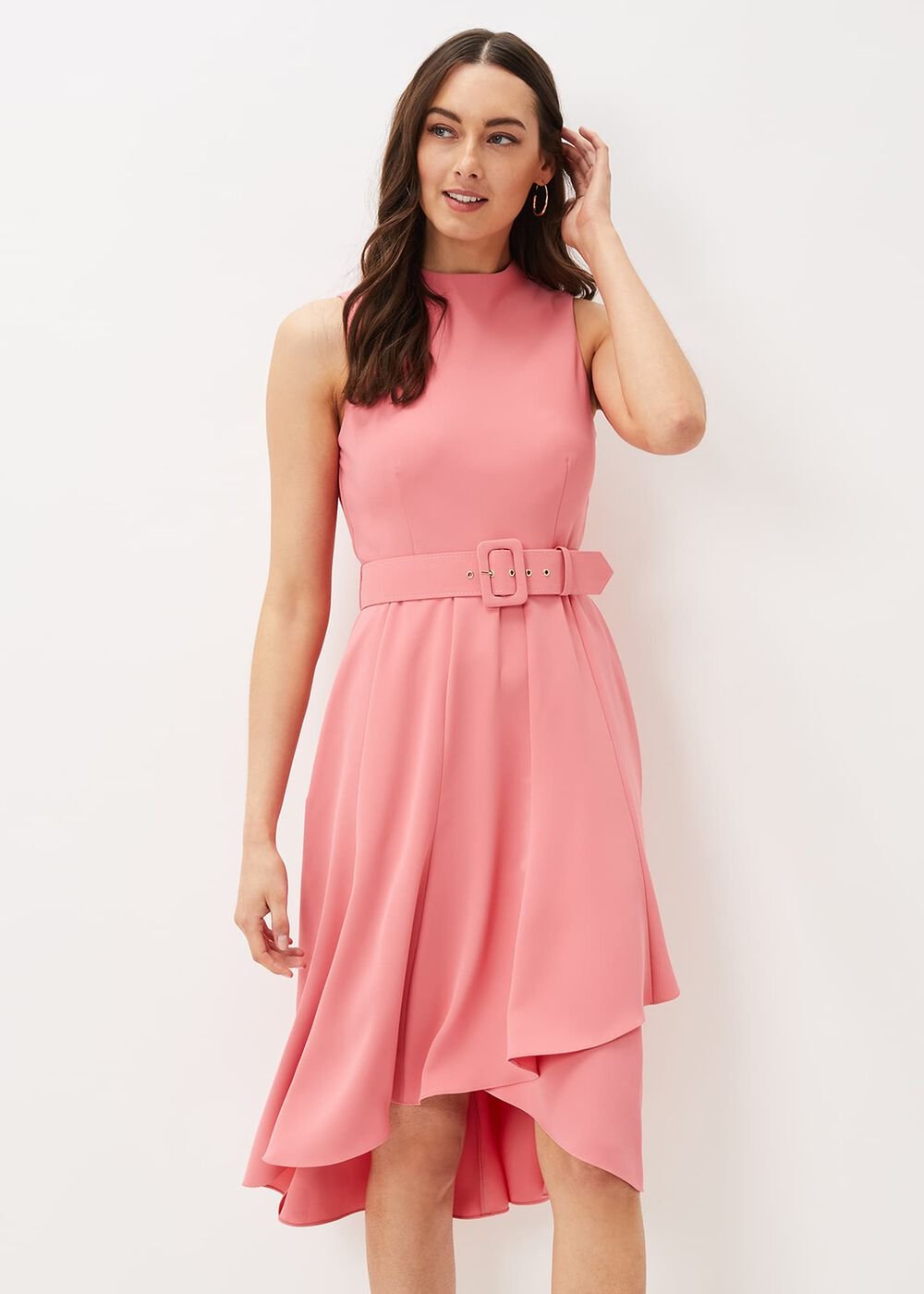 Kazandra Belted Dress - Watermelon