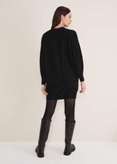 Eliana Knitted Jumper Dress - Black