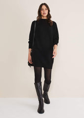 Eliana Knitted Jumper Dress - Black