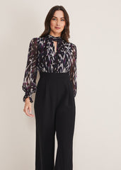 Millicent Print Jumpsuit - Multi-Coloured