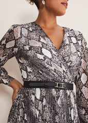 Dani Animal Print Dress - Black/Multi