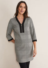 Soraya Check Midi Dress - Black/White