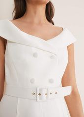 Liberty Tux Jumpsuit - Ivory