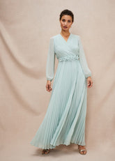 Alecia Pleated Maxi Dress - Peppermint