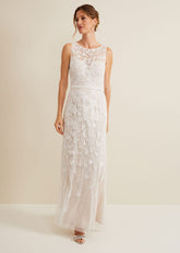 Ottilie Beaded Maxi Wedding Dress - Ivory